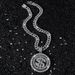 Fashionable alloy rotating pendant necklace, exaggerated personality, and men's Cuban dollar necklace_ipsvogv.com