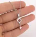 Stainless Steel Necklace For Women Lover's Flower Fashion Key Pendant Clavicle Choker Necklaces Valentine's Day Gift_ipsvogv.com