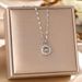 Korean Version Of Minimalist Titanium Steel Necklace For Women, With A Round Heart And Four Leaf Clover, Fashionable_ipsvogv.com