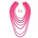 Exaggerated multi-layer candy colored sweater chain necklace bead neck_ipsvogv.com