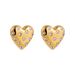 Unisex Simple And Versatile Stainless Steel Plated Gold Diamond Heart Shaped Zircon Earrings_ipsvogv.com
