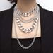 Minimalist Punk Hip-hop Mix And Match Accessories For Women, Exaggerated Multi-layer Tassel Handmade Chain Necklace_ipsvogv.com