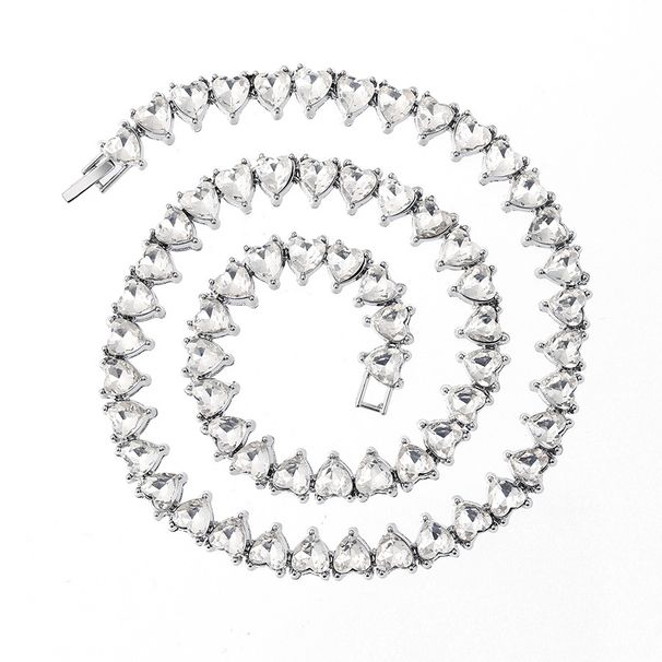Niche Design Glass Diamond Hip Hop Versatile And Beautiful Love Thorn Necklace_ipsvogv.com