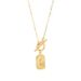 Double Layer Clavicle Chain Female Handcuffs Necklace Stainless Steel Couple Style Double Ring Pendant Necklace_ipsvogv.com