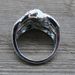 Blue Female Exaggerated Silver Plated Engagement Ring_ipsvogv.com
