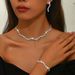 Women’s Jewelry Set Fashion Hot Selling Women's Necklace Earrings Wedding Jewelry Three Piece Set Black Rhinestone Jewelry Set_ipsvogv.com