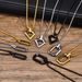 Men's Jewelry Stainless Steel Geometric Oval Rectangular Diamond Pendant Simple Hip Hop Necklace Jewelry_ipsvogv.com