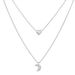 New Necklaces, Fashionable And Versatile, Love Moon, Two-layer, Two-layer Necklace Accessories_ipsvogv.com