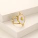 Women’s Jewelry Set Fashion Simple Mother Of Pearl Oval Open Ring Female Fashion Personality Versatile Stainless Steel Gold Plated Ring_ipsvogv.com