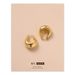 French retro simple earrings high end temperament female earrings copper plated real gold earrings silver needle earrings_ipsvogv.com