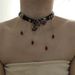 Sweet, Cool, Spicy Girl Style Leather Three-dimensional Drip Oil Rose Tassel Necklace With Female Design Sense, Choker_ipsvogv.com