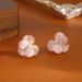 Women's Jewelry Pink Flower Earrings Cute Sweet Enamel Oil Drop Earrings Small Fresh Spring And Summer Hot Camellia Earrings_ipsvogv.com