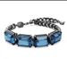 Inlaid Crystal Cut Rectangular Green Square Dia Bracelet_ipsvogv.com
