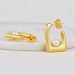 French Light Luxury Fashion Geometric Square Inlaid Shell Pearl Earrings For Women Brass Gold Plated Cold Style All Match Earrings_ipsvogv.com