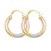 Unisex Brass With Real Gold Plating, Hot Selling Across Fashionable Three Color Circle Earrings, Ladies' Versatile Earrings_ipsvogv.com