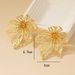 Fashion Simple Exaggerated Flower Personality Jewelry New Stud Floral Drop Earrings For Women_ipsvogv.com