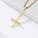 Men's Jewelry Pope Titanium Steel Reverse Cross Necklace St. Peter Inverted Simple Cross Pendant Jewelry_ipsvogv.com