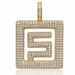 Men's Hip-Hop Style Solid Pendant Necklace With Zircon, Geometric Design, Gold & Silver Options Solid Pendant Zircon Trendy Necklace Accessories_ipsvogv.com
