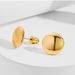Hot Sale Real Gold Brass Electroplating Simple And Versatile Glossy High Grade Geometric Round Earrings_ipsvogv.com