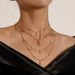 Women's full diamond six pointed star pendant necklace Multi layer hip hop retro rhinestone shell necklace_ipsvogv.com