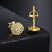Personalized round full diamond for men with micro inlaid zircon thread and hip-hop earrings_ipsvogv.com