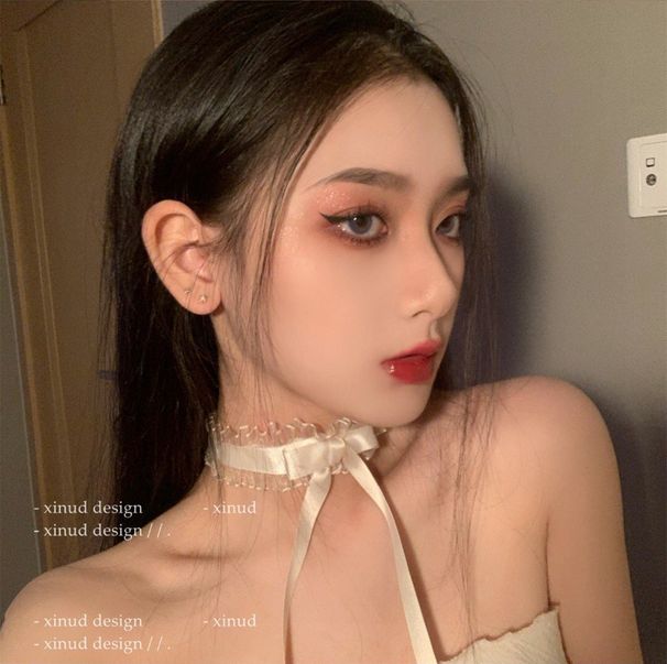 Pure Desire Lace Bowknot Necklace For Women Choker Neck Ribbon Collarbone Chain Girl Accessories Neckband_ipsvogv.com