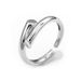 Silver personalized geometric cross plain ring ring women's niche popular light luxury design ring_ipsvogv.com