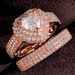 Cao Shi's Hot Selling Sweet Heart Shaped Zircon Women's Engagement Set Luxury Wedding Ring For Women_ipsvogv.com