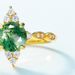 Retro Light Luxury Green Moss Ring Female S925 Silver Inlaid Water Grass Agate Ring Fashion All Match_ipsvogv.com
