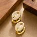 Fashionable Full Diamond Zircon Pig Nose Earrings, Ear Buckles, Female Niche Personality, Simple Temperament Earrings_ipsvogv.com