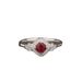 Sanjie's New Platinum Handmade Art Minimalist Colorful Zircon Jewelry Small Fresh Red Diamond Ring For Women_ipsvogv.com