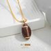 Hip hop accessories niche personality exaggerated football pendant necklace_ipsvogv.com
