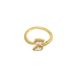 Light Luxury Serpent Series Zircon Micro Paved Copper Gold-Plated Adjustable Open Personality Ring_ipsvogv.com