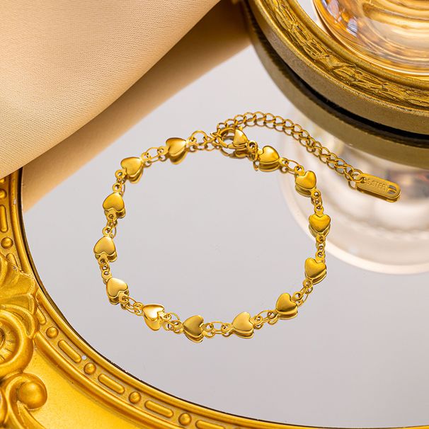 French Style Light To Heart Titanium Steel Necklace For Girls, Fashionable, Simple, High-end, Collarbone Chain_ipsvogv.com