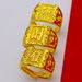 New Gold-plated For Men, Simulated Domineering Prosperous Character, And A Square Ring With An Opening Resembling Men's_ipsvogv.com
