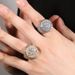 Men's Hip Hop Trendy Copper Material Real Gold Electroplated Flower Diamond Ring Personalized Jewelry_ipsvogv.com