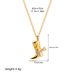 Real Gold Cowboy Boots Five Pointed Star Necklace Regular Long Chain Men And Women Pendant Necklace_ipsvogv.com