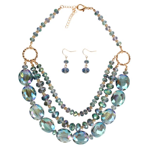 Retro Style Exaggerated Crystal Multi Layer Necklace Clavicle Chain Jewelry_ipsvogv.com