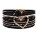 Women's Jewelry Fashion New Bracelet Bohemian Love Rhinestone Magnetic Bracelet PU Artificial Leather Soft Bracelet_ipsvogv.com