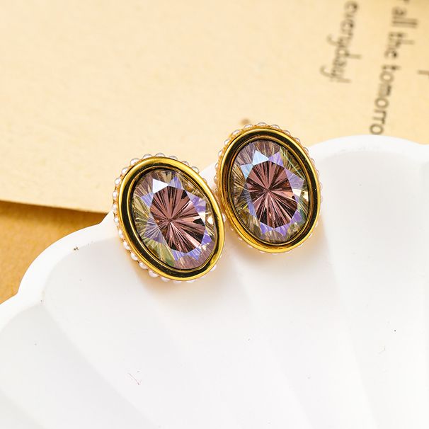 Qingdao jewelry geometric inlaid pearl silver needle earrings, high-end sense, niche Chinese style earrings for spring_ipsvogv.com