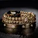 3pcs/set Micro Pave CZ Crown Roman Royal Charm Men Bracelets Stainless Steel Crystals Bangles Couple Handmade Jewelry_ipsvogv.com