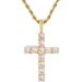 Straight Full Diamond Solid Cross Necklace For Men And Women Hip Hop Fashion Zircon Pendant Jewelry_ipsvogv.com