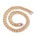 Color Blocking Splicing Seven Color Cuban Chain Unisex Rap Hip-hop Collarbone Necklace Ins_ipsvogv.com