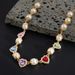 Personalized Hip Hop Color Diamond Love Pearl Splicing Necklace For Men's High End Sense Clavicle Chain Accessories_ipsvogv.com