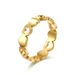 Simple light luxury hollow heart shaped titanium steel female ring ring fashionable commuting wear accessories_ipsvogv.com