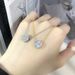 Unisex popular round full diamond pendant necklace for women, zircon micro inlaid two color electroplated clavicle chain_ipsvogv.com