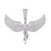 Unisex New Goddess Angel Wings Alloy Pendant Men's Full Diamond Rap Hip Hop Necklace_ipsvogv.com