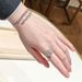 Two Piece Set Of Socialite Temperament Sparkling Zircon Heart Ring, Light Luxury High-end Fashion Bracelet, Index Finger_ipsvogv.com