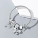 New Korean Edition Stainless Steel Open Butterfly Crystal Tassel Glass Beaded Bracelet, Female Handpiece_ipsvogv.com