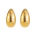 Women’s Jewelry Set Fashion Bean Drop Earrings Double Row Of Water Droplets, Wide Arc C Shaped Copper Crossing, Hollow, Simple And Versatile Earrings_ipsvogv.com